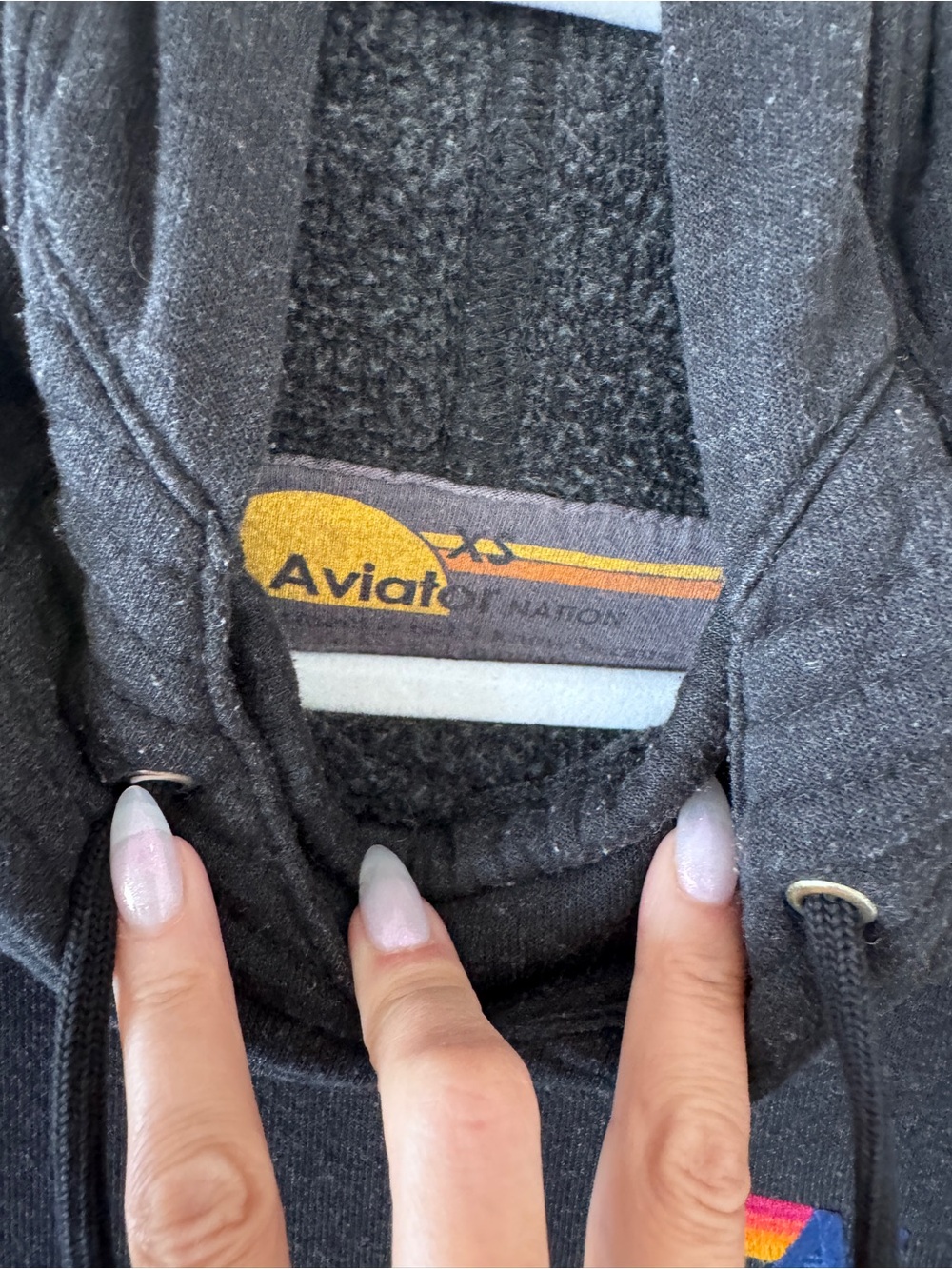 Aviator Nation Black Scuba hoodie - Picture 6 of 7